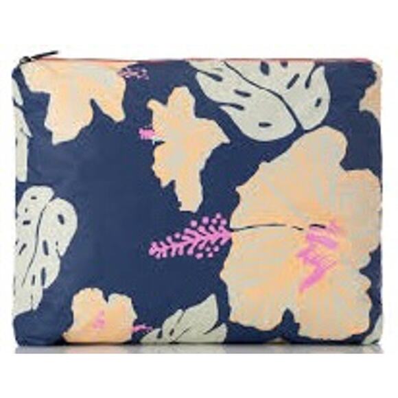 Aloha Collection Max Pouch Pape'ete by Samudra Neon Moon on Navy - Picture 1 of 1